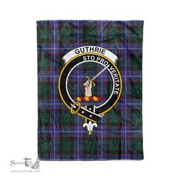 Plaid Blanket Guthrie Modern Clan Crest Badge Tartan Blanket Scottish Green Plaid Throw Blanket Tartan Plaid Fleece Blanket