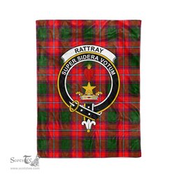 Plaid Blanket Rattray Ancient Clan Crest Badge Tartan Blanket Scottish Plaid Throw Blanket Tartan Plaid Fleece Blanket