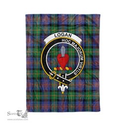 Plaid Blanket Logan Ancient Clan Crest Badge Tartan Blanket Scottish Plaid Throw Blanket Tartan Plaid Fleece Blanket
