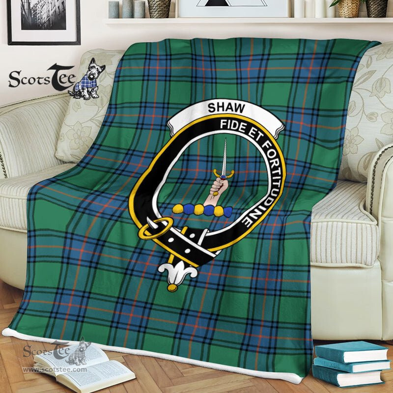 Plaid Blanket Shaw Of Tordarroch Ancient Clan Crest Badge Tartan Blanket Scottish Plaid Throw Blanket - Scotstee Shop
