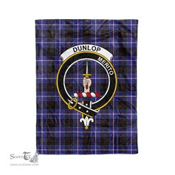 Plaid Blanket Dunlop Clan Crest Badge Tartan Blanket Scottish Green Plaid Throw Blanket Tartan Plaid Fleece Blanket