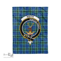 Clan Keith Blanket Plaid Blanket Keith Clan Crest Badge Tartan Blanket Scottish Green Plaid Throw Blanket Tartan Plaid Fleece Blanket - Scotstee Shop