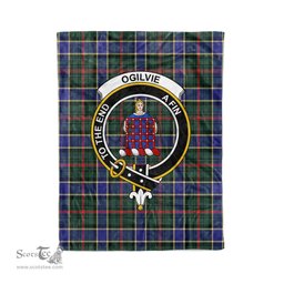 Plaid Blanket Ogilvie Hunting Modern Clan Crest Badge Tartan Blanket Scottish Plaid Throw Blanket Tartan Plaid Fleece Blanket