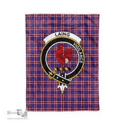 Plaid Blanket Laing Of Archiestown Clan Crest Badge Tartan Blanket Scottish Plaid Throw Blanket Tartan Plaid Fleece Blanket