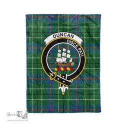 Plaid Blanket Duncan Ancient Clan Crest Badge Tartan Blanket Scottish Green Plaid Throw Blanket Tartan Plaid Fleece Blanket