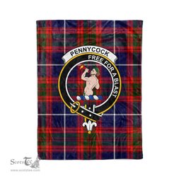 Plaid Blanket Pennycook Clan Crest Badge Tartan Blanket Scottish Plaid Throw Blanket Tartan Plaid Fleece Blanket