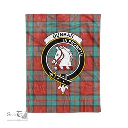 Plaid Blanket Dunbar Ancient Clan Crest Badge Tartan Blanket Scottish Green Plaid Throw Blanket Tartan Plaid Fleece Blanket