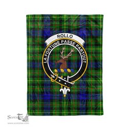 Plaid Blanket Rollo Clan Crest Badge Tartan Blanket Scottish Plaid Throw Blanket Tartan Plaid Fleece Blanket