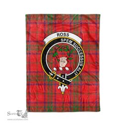 Plaid Blanket Ross Modern Clan Crest Badge Tartan Blanket Scottish Plaid Throw Blanket Tartan Plaid Fleece Blanket