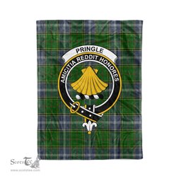 Plaid Blanket Pringle Clan Crest Badge Tartan Blanket Scottish Plaid Throw Blanket Tartan Plaid Fleece Blanket