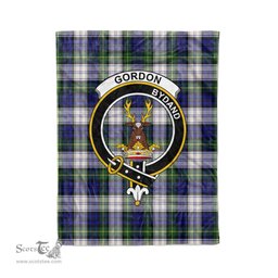 Plaid Blanket Gordon Dress Modern Clan Crest Badge Tartan Blanket Scottish Green Plaid Throw Blanket - Scotstee Shop