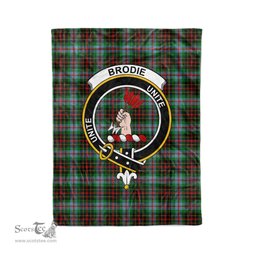 Plaid Blanket Brodie Clan Crest Badge Tartan Blanket Scottish Blue Plaid Throw Blanket Tartan Plaid Fleece Blanket