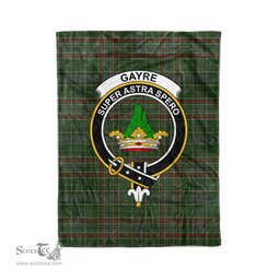 Plaid Blanket Gayre Clan Crest Badge Tartan Blanket Scottish Green Plaid Throw Blanket Tartan Plaid Fleece Blanket