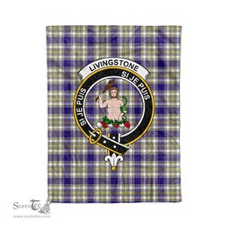 Plaid Blanket Livingstone Dress Clan Crest Badge Tartan Blanket Scottish Plaid Throw Blanket Tartan Plaid Fleece Blanket