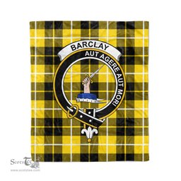 Plaid Blanket Barclay Dress Modern Clan Crest Badge Tartan Blanket Scottish Blue Plaid Throw Blanket Tartan Plaid Fleece Blanket