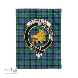 Plaid Blanket Campbell Of Cawdor Ancient Clan Crest Badge Tartan Blanket Scottish Green Plaid Throw Blanket - Scotstee Shop