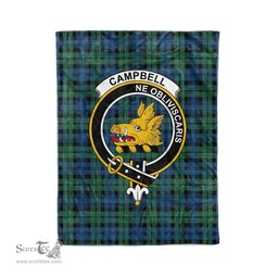 Plaid Blanket Campbell Ancient Clan Crest Badge Tartan Blanket Scottish Green Plaid Throw Blanket Tartan Plaid Fleece Blanket