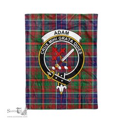Plaid Blanket Adam Ancient Clan Crest Badge Tartan Blanket Scottish Green Plaid Throw Blanket Tartan Plaid Fleece Blanket