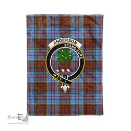 Anderson Tartan Blanket Plaid Blanket Anderson Modern Clan Crest Badge Tartan Blanket - Scotstee Shop