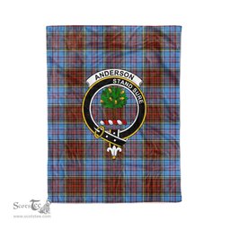Anderson Tartan Blanket Plaid Blanket Anderson Modern Clan Crest Badge Tartan Blanket - Scotstee Shop