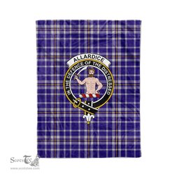Plaid Blanket Allardice Clan Crest Badge Tartan Blanket Scottish Purple Plaid Throw Blanket Tartan Plaid Fleece Blanket