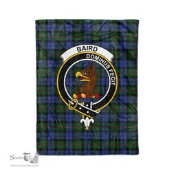 Baird Tartan Blanket Plaid Blanket Baird Clan Crest Badge Tartan Blanket Scottish Blue Plaid Throw Blanket Tartan Plaid Fleece Blanket