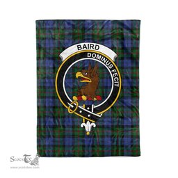 Baird Tartan Blanket Plaid Blanket Baird Clan Crest Badge Tartan Blanket Scottish Blue Plaid Throw Blanket Tartan Plaid Fleece Blanket