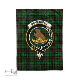 Plaid Blanket Beveridge Clan Crest Badge Tartan Blanket Scottish Blue Plaid Throw Blanket Tartan Plaid Fleece Blanket