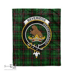 Plaid Blanket Beveridge Clan Crest Badge Tartan Blanket Scottish Blue Plaid Throw Blanket Tartan Plaid Fleece Blanket