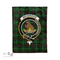 Plaid Blanket Beveridge Clan Crest Badge Tartan Blanket Scottish Blue Plaid Throw Blanket Tartan Plaid Fleece Blanket