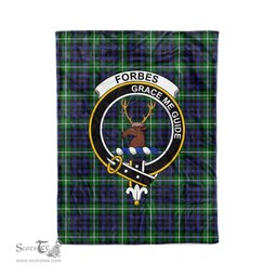 Plaid Blanket Forbes Lyon Court Clan Crest Badge Tartan Blanket Scottish Green Plaid Throw Blanket Tartan Plaid Fleece Blanket