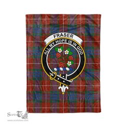 Plaid Blanket Fraser Ancient Clan Crest Badge Tartan Blanket Scottish Green Plaid Throw Blanket Tartan Plaid Fleece Blanket