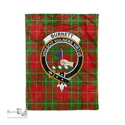 Plaid Blanket Burnett Ancient Clan Crest Badge Tartan Blanket Scottish Blue Plaid Throw Blanket Tartan Plaid Fleece Blanket
