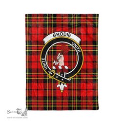 Plaid Blanket Brodie Modern Clan Crest Badge Tartan Blanket Scottish Blue Plaid Throw Blanket Tartan Plaid Fleece Blanket