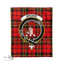 Plaid Blanket Brodie Modern Clan Crest Badge Tartan Blanket Scottish Blue Plaid Throw Blanket Tartan Plaid Fleece Blanket