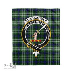 Plaid Blanket Blackadder Clan Crest Badge Tartan Blanket Scottish Blue Plaid Throw Blanket Tartan Plaid Fleece Blanket