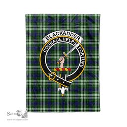 Plaid Blanket Blackadder Clan Crest Badge Tartan Blanket Scottish Blue Plaid Throw Blanket Tartan Plaid Fleece Blanket