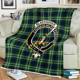 Plaid Blanket Blackadder Clan Crest Badge Tartan Blanket Scottish Blue Plaid Throw Blanket Tartan Plaid Fleece Blanket