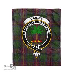 Plaid Blanket Cairns Hunting Clan Crest Badge Tartan Blanket Scottish Green Plaid Throw Blanket Tartan Plaid Fleece Blanket