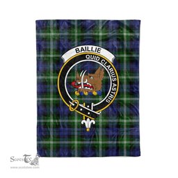 Plaid Blanket Baillie Modern Clan Crest Badge Tartan Blanket Scottish Blue Plaid Throw Blanket Tartan Plaid Fleece Blanket
