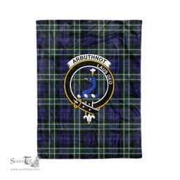 Plaid Blanket Arbuthnot Clan Crest Badge Tartan Blanket Scottish Plaid Throw Blanket Tartan Plaid Fleece Blanket