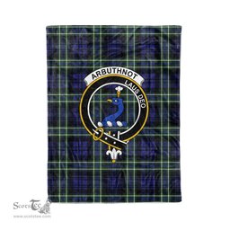 Plaid Blanket Arbuthnot Clan Crest Badge Tartan Blanket Scottish Plaid Throw Blanket Tartan Plaid Fleece Blanket