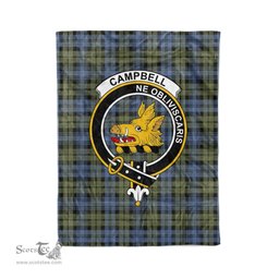 Plaid Blanket Campbell Faded Clan Crest Badge Tartan Blanket Scottish Green Plaid Throw Blanket Tartan Plaid Fleece Blanket
