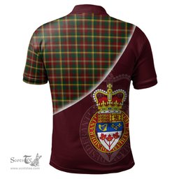 Scottish Maple Leaf Tartan Golf Polo Shirt with Canadian Coat of Arms and Canada Flag Tartan Mens Polo Shirts Scottish Plaid Tartan Plaid - ScotsTee - scotstee.com