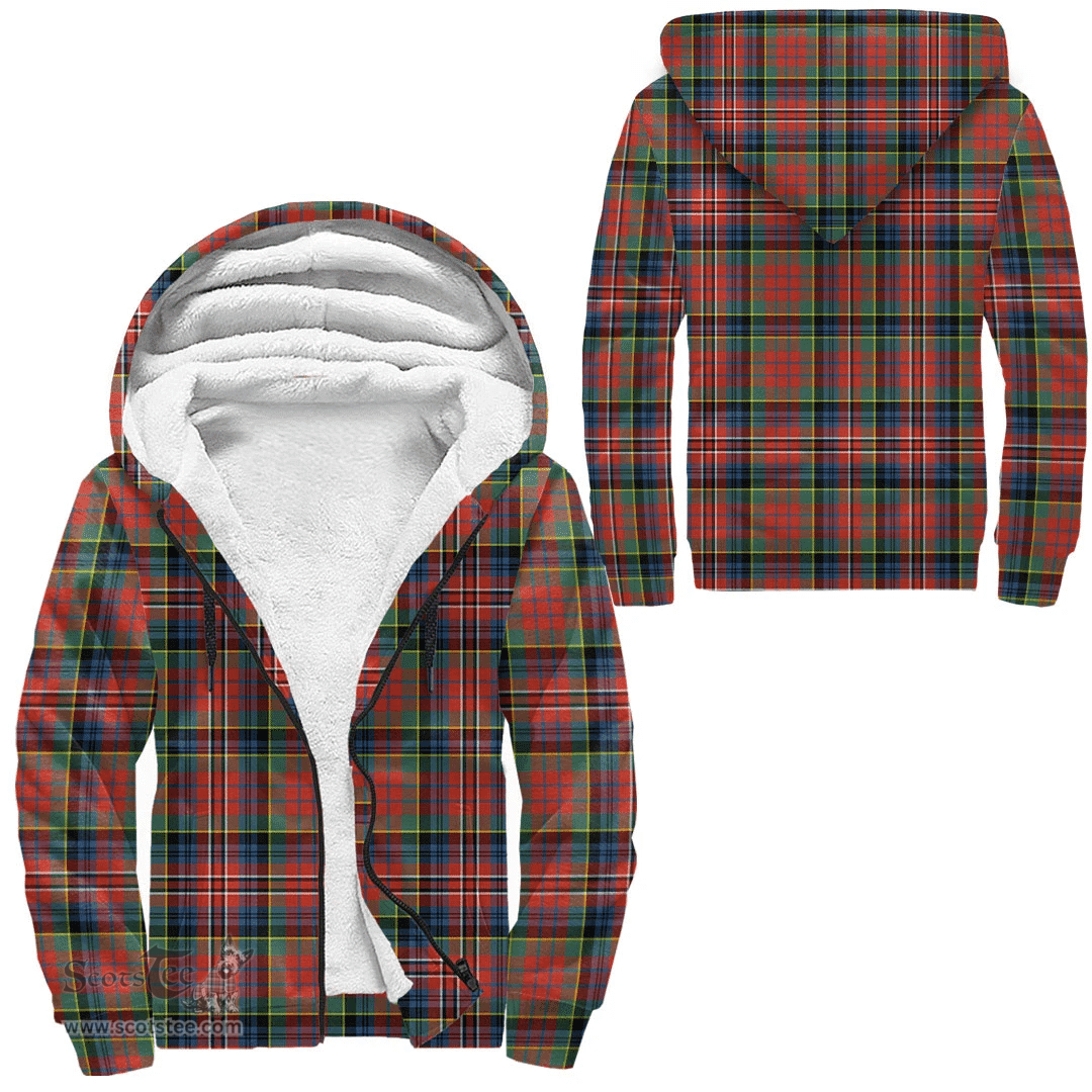 Scottish Macpherson Ancient Clan Tartan Sherpa Hoodie - Scottish Plaid Hoodies Scottish Plaid Tartan Plaid - ScotsTee - scotstee.com
