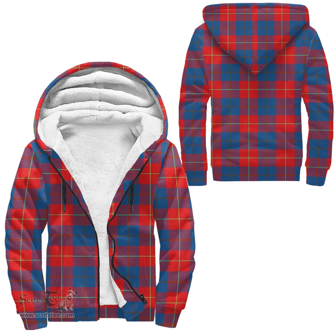 Scottish Galloway Red Clan Tartan Sherpa Hoodie - Scottish Plaid Hoodies Scottish Plaid Tartan Plaid - ScotsTee - scotstee.com