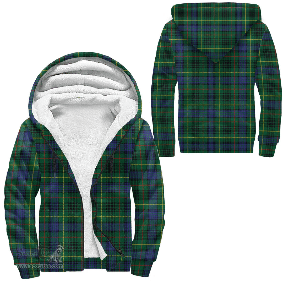 Scottish Stewart Hunting Modern Clan Tartan Sherpa Hoodie - Scottish Plaid Hoodies Scottish Plaid Tartan Plaid - ScotsTee - scotstee.com