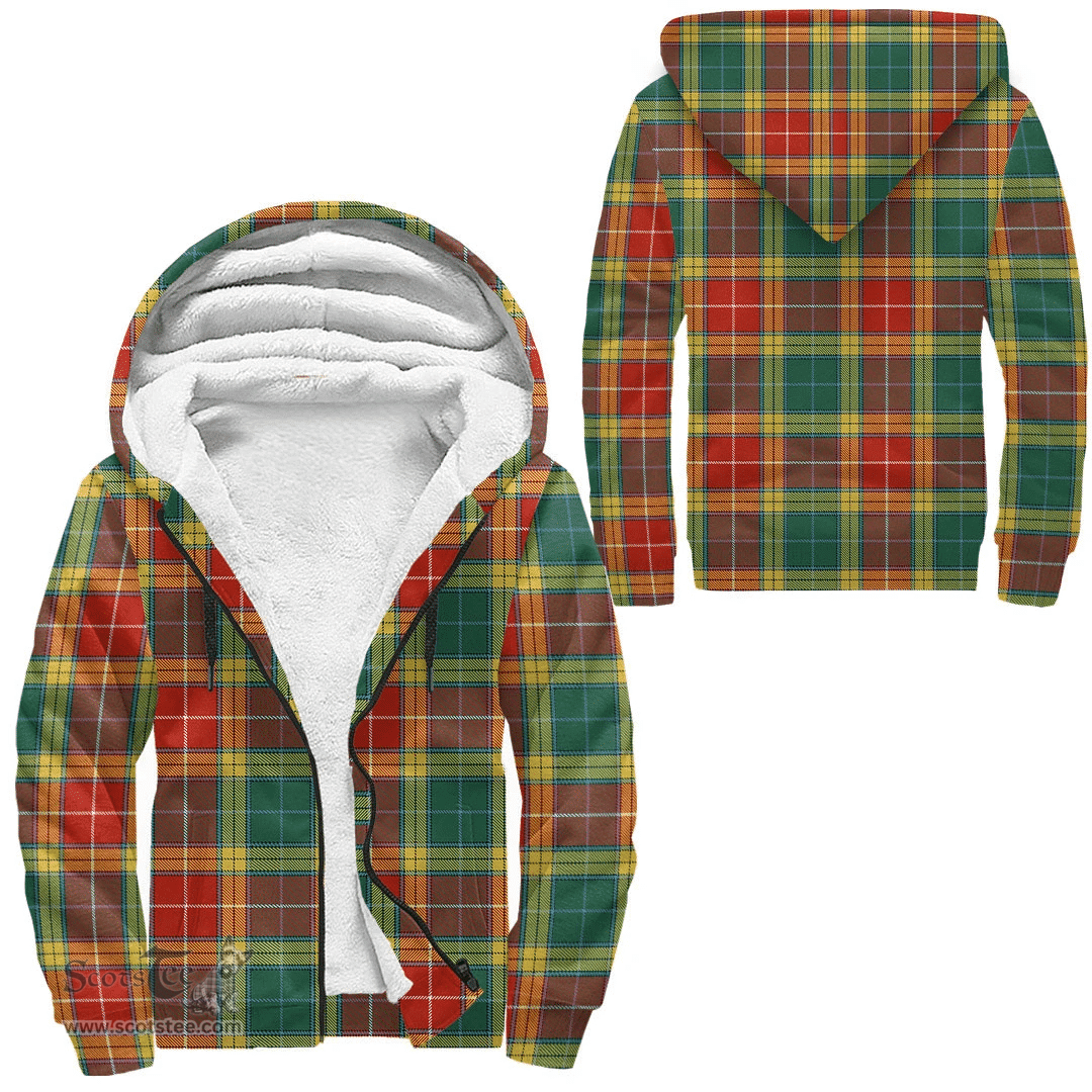 Scottish Buchanan Old Sett Clan Tartan Sherpa Hoodie - Scottish Plaid Hoodies Scottish Plaid Tartan Plaid - ScotsTee - scotstee.com