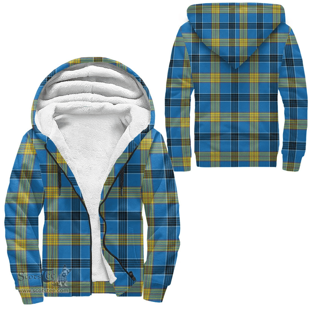 Scottish Laing Clan Tartan Sherpa Hoodie - Scottish Plaid Hoodies Scottish Plaid Tartan Plaid - ScotsTee - scotstee.com