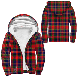 Scottish Macpherson Modern Clan Tartan Sherpa Hoodie - Scottish Plaid Hoodies Scottish Plaid Tartan Plaid - ScotsTee - scotstee.com
